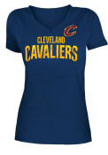 Cleveland Cavaliers Womens Navy Blue Baby Jersey T-Shirt