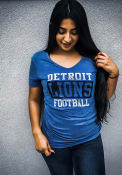 Detroit Lions Womens Blue Washes T-Shirt
