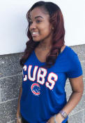 Chicago Cubs Womens Blue Athletic T-Shirt