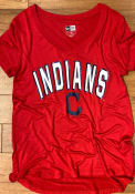 Cleveland Indians Womens Red Athletic T-Shirt