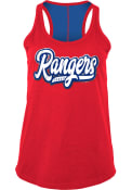 Texas Rangers Womens Athletic Tank Top - Red