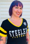 Pittsburgh Steelers Womens Black Athletic T-Shirt