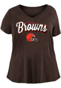 Cleveland Browns Womens Brown Athletic T-Shirt