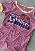Cleveland Cavaliers Womens Red Ringer T-Shirt