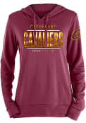 Cleveland Cavaliers Womens Novelty Foil Hooded Sweatshirt - Red