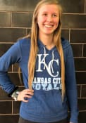 Kansas City Royals Womens Triblend Hooded Sweatshirt - Blue