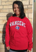Texas Rangers Womens Comfort Colors T-Shirt - Red