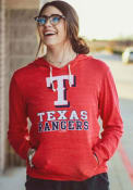 Texas Rangers Womens Triblend Hooded Sweatshirt - Red