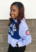 Chicago Cubs Womens Novelty Space Dye Contrast Full Zip Jacket - Blue