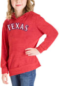 Texas Rangers Girls Jersey Fan Hooded Sweatshirt - Red