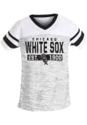 Chicago White Sox Girls Space Dye Fashion T-Shirt - Black