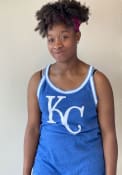 Kansas City Royals Womens Plus Stripe Trim Tank Top - Grey