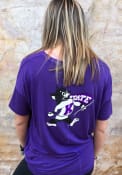 K-State Wildcats Womens Slub Side Tie T-Shirt - Purple