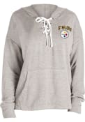 Pittsburgh Steelers Womens Novelty Hooded Sweatshirt - Grey