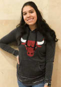 Chicago Bulls Womens Washes Hooded Sweatshirt - Black