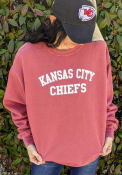 Kansas City Chiefs Womens Comfort Colors Crew Sweatshirt - Crimson