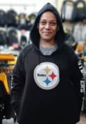 Pittsburgh Steelers Womens Primary Logo Brushed Fleece Hooded Sweatshirt - Black
