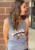 Brownie Cleveland Browns Womens Historic Mark Tank Top - Grey