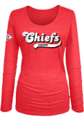 Kansas City Chiefs Womens Groovy Script T-Shirt -