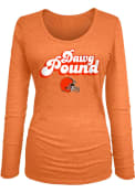 Cleveland Browns Womens Groovy Script T-Shirt -
