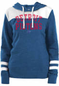 Detroit Pistons Womens Tri Blend Hooded Sweatshirt - Blue