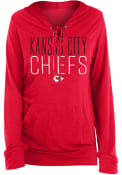 Kansas City Chiefs Womens Slub Hooded Sweatshirt - Red