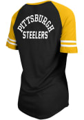Pittsburgh Steelers Womens Lace Up T-Shirt - Black