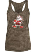 Brownie Cleveland Browns Womens Space Dye Tank Top - Brown