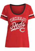Cincinnati Reds Womens Burnout T-Shirt - Red