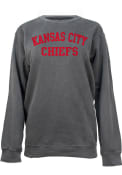 Kansas City Chiefs Womens Comfort Colors Crew Sweatshirt - Grey