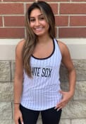 Chicago White Sox Womens Pinstripe Tank Top - White
