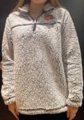 Cleveland Browns Womens Sherpa 1/4 Zip Pullover - Grey