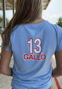 Joey Gallo Texas Rangers Womens Brushed T-Shirt - Light Blue