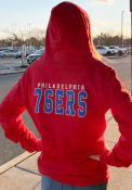 Philadelphia 76ers Womens Fleece Full Zip Jacket - Red