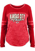 Kansas City Chiefs Womens Space Dye T-Shirt - Red