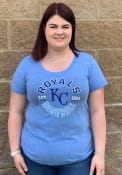 Kansas City Royals Womens Triblend T-Shirt - Light Blue