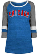 Chicago Cubs Womens Triblend T-Shirt - Blue