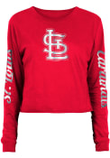 St Louis Cardinals Womens Athletic T-Shirt - Red