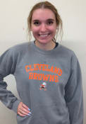 Brownie Cleveland Browns Womens Comfort Colors Crew Sweatshirt - Grey