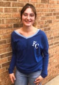 Kansas City Royals Womens Athletic Band V T-Shirt - Blue