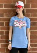 St Louis Cardinals Womens Cooperstown T-Shirt - Light Blue