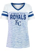 Kansas City Royals Girls Space Dye Fan Fashion T-Shirt - Blue