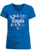 Kansas City Royals Girls Multi Font T-Shirt - Blue