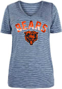 Chicago Bears Womens Arch T-Shirt - Navy Blue