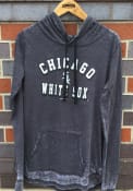 Chicago White Sox Womens Burnout Wash Hooded Sweatshirt - Black