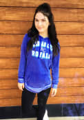 Kansas City Royals Womens Burnout Wash Hooded Sweatshirt - Blue