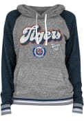 Detroit Tigers Womens Triblend Hooded Sweatshirt - Grey