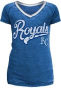 Kansas City Royals Womens Washed T-Shirt - Blue