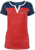 St Louis Cardinals Womens Colorblock T-Shirt - Red