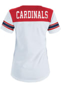 St Louis Cardinals Womens Lace Up T-Shirt - White